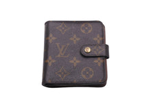 画像をギャラリービューアに読み込む, LOUIS VUITTON ルイヴィトン 二つ折り財布 コンパクトジップ モノグラム M61667 ゴールド金具 美品 中古 58161