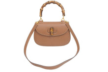 画像をギャラリービューアに読み込む, GUCCI グッチ ショルダーバッグ 2WAY ブラウン バンブー レザー 000-2113-0633 ゴールド金具 美品 中古 58177