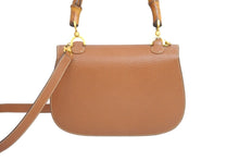 画像をギャラリービューアに読み込む, GUCCI グッチ ショルダーバッグ 2WAY ブラウン バンブー レザー 000-2113-0633 ゴールド金具 美品 中古 58177