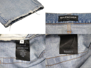 BALENCIAGA バレンシアガ デニムパンツ 3WAY 18SS ブルー コットン サイズ30 509126 TYE14 良品 中古 58192  – Casanova Vintage