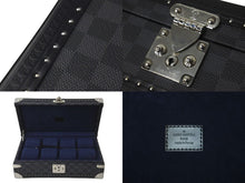 Load image into Gallery viewer, 未使用 LOUIS VUITTON N48226 ルイヴィトン トランク コフレ 8 モントル 時計ケース ダミエグラッフィット ブラック シルバー金具 中古 58202