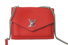 画像をギャラリービューアに読み込む, LOUIS VUITTON ルイヴィトン チェーンショルダーバッグ マイロックミーBB M51419 レッド シルバー金具 美品 中古 58212