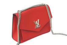 画像をギャラリービューアに読み込む, LOUIS VUITTON ルイヴィトン チェーンショルダーバッグ マイロックミーBB M51419 レッド シルバー金具 美品 中古 58212