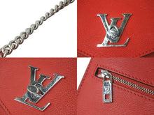 画像をギャラリービューアに読み込む, LOUIS VUITTON ルイヴィトン チェーンショルダーバッグ マイロックミーBB M51419 レッド シルバー金具 美品 中古 58212