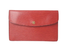 画像をギャラリービューアに読み込む, 極美品 LOUIS VUITTON ルイヴィトン クラッチバッグ モンテーニュ27 M52657 エピレザー レッド ゴールド金具 中古 58243