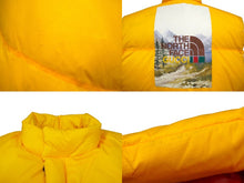 画像をギャラリービューアに読み込む, GUCCI×THE NORTH FACE グッチ×ザノースフェイス ダウンベスト イエロー レッド プリント 663761 XAAC2 サイズXL 美品 中古 58249