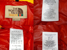 画像をギャラリービューアに読み込む, GUCCI×THE NORTH FACE グッチ×ザノースフェイス ダウンベスト イエロー レッド プリント 663761 XAAC2 サイズXL 美品 中古 58249