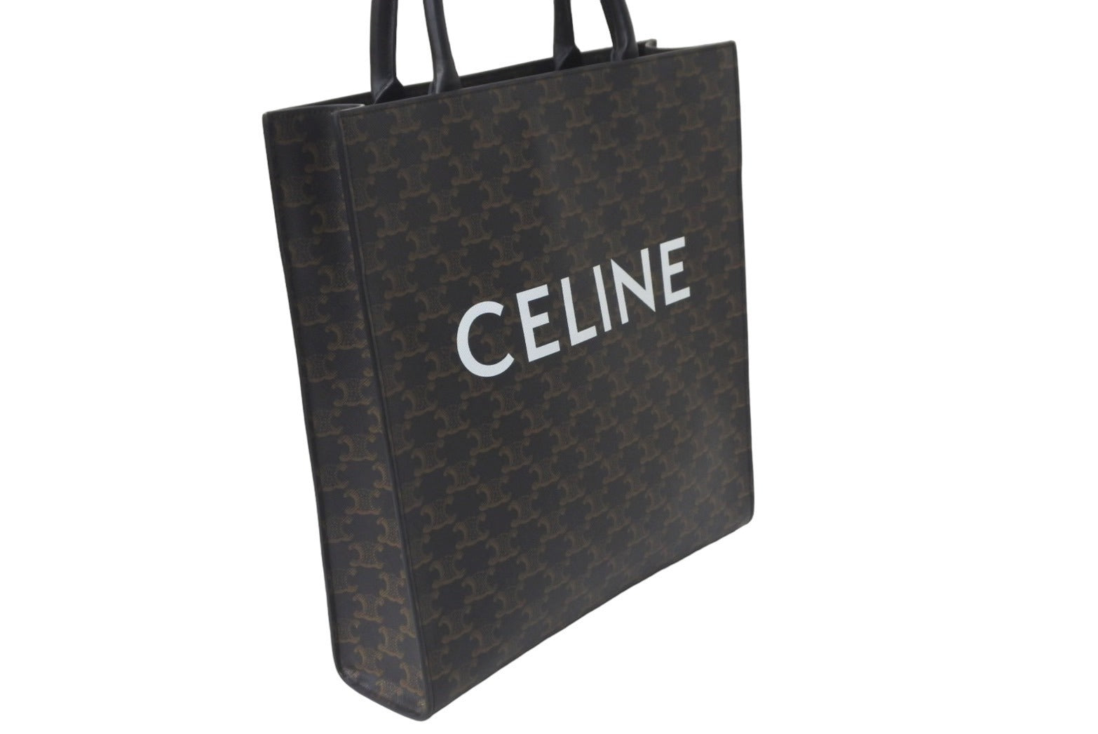 極美品 CELINE セリーヌ バーティカルカバ ハンドバッグ ブラウン 191542BZK.04LU キャンバス カーフスキン 中古 58253 –  Casanova Vintage