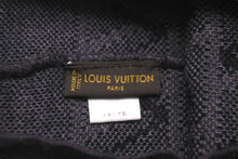 画像をギャラリービューアに読み込む, LOUIS VUITTON ルイヴィトン ニットキャップ ロゴ ギザギザ ウール グレー ブラック 美品 中古 58264