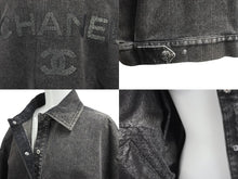 画像をギャラリービューアに読み込む, 極美品 CHANEL シャネル ジャケット デニムジャケット ココマーク レディース P74033V65658 グレー系 シルバー金具 中古 58269