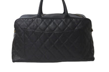 画像をギャラリービューアに読み込む, CHANEL シャネル ボストンバッグ ボーリングボストンバック キャビアスキン 8番台 ブラック ゴールド金具 良品 中古 58274