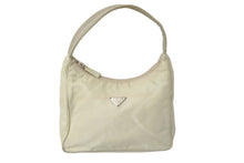 Load image into Gallery viewer, PRADA プラダ ハンドバッグ ワンショルダー ホーボー テスート ナイロン ベージュ トライアングルロゴ 良品 中古 58287