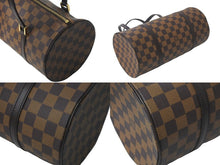 画像をギャラリービューアに読み込む, 極美品 LOUIS VUITTON ルイヴィトン ハンドバッグ N51303 パピヨン 30 ダミエ ブラウン ゴールド金具 中古 58303