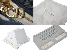 画像をギャラリービューアに読み込む, Christian Dior クリスチャンディオール ショルダーバッグ オブリーク サドルバッグ キャンバス レザー ネイビー 美品 中古 58308