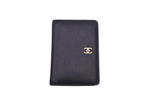 画像をギャラリービューアに読み込む, CHANEL シャネル ミニ アジェンダ 手帳ケース ブラック カードケース ココマーク 小物 入れ物 ロゴ カバー 美品 中古 58329
