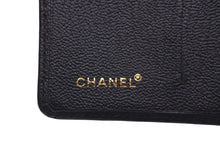 画像をギャラリービューアに読み込む, CHANEL シャネル ミニ アジェンダ 手帳ケース ブラック カードケース ココマーク 小物 入れ物 ロゴ カバー 美品 中古 58329