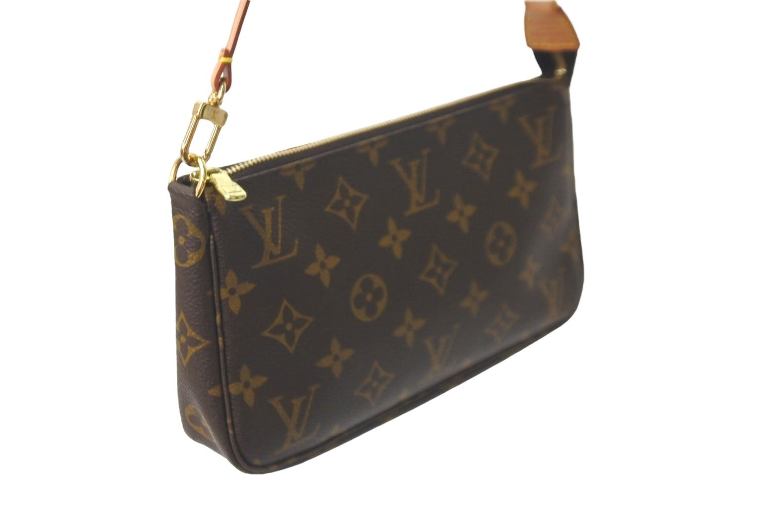 極美品 LOUIS VUITTON ルイヴィトン ハンドバッグ ポシェットアクセソワール M51980 モノグラム ブラウン ゴールド 中古  58335 – Casanova Vintage