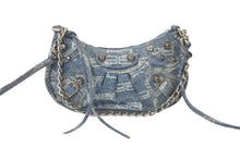 画像をギャラリービューアに読み込む, BALENCIAGA バレンシアガ ルカゴール ミニ BB デニム ショルダーバッグ 695814210E34716 ロゴ 現行 美品 中古 58336