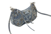 画像をギャラリービューアに読み込む, BALENCIAGA バレンシアガ ルカゴール ミニ BB デニム ショルダーバッグ 695814210E34716 ロゴ 現行 美品 中古 58336