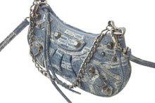 画像をギャラリービューアに読み込む, BALENCIAGA バレンシアガ ルカゴール ミニ BB デニム ショルダーバッグ 695814210E34716 ロゴ 現行 美品 中古 58336