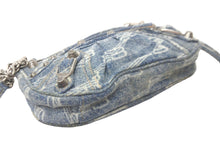 画像をギャラリービューアに読み込む, BALENCIAGA バレンシアガ ルカゴール ミニ BB デニム ショルダーバッグ 695814210E34716 ロゴ 現行 美品 中古 58336