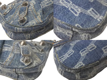 画像をギャラリービューアに読み込む, BALENCIAGA バレンシアガ ルカゴール ミニ BB デニム ショルダーバッグ 695814210E34716 ロゴ 現行 美品 中古 58336