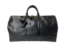 画像をギャラリービューアに読み込む, LOUIS VUITTON ルイヴィトン ボストンバッグ キーポル50 M42962 エピレザー ブラック ゴールド金具 美品 中古 58354