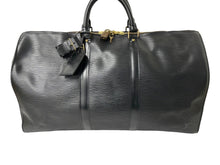 画像をギャラリービューアに読み込む, LOUIS VUITTON ルイヴィトン ボストンバッグ キーポル50 M42962 エピレザー ブラック ゴールド金具 美品 中古 58354