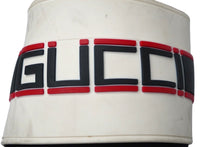 画像をギャラリービューアに読み込む, GUCCI グッチ ストライプ ラバー スライド サンダル ブラック ホワイト ロゴ シューズ 522884 サイズ10 中古 58369