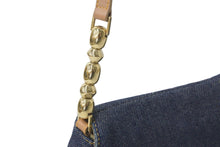Load image into Gallery viewer, Christian Dior クリスチャンディオール マリスパール セミショルダーバッグ ネイビー ロゴ 鞄 デニム レザー 良品 中古 58389