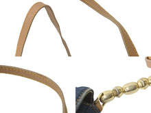 Load image into Gallery viewer, Christian Dior クリスチャンディオール マリスパール セミショルダーバッグ ネイビー ロゴ 鞄 デニム レザー 良品 中古 58389