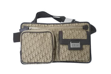 Load image into Gallery viewer, Christian Dior クリスチャンディオール ショルダーバッグ トロッター MC 0017 コットンキャンバス シルバー金具 美品 中古 58395