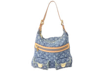 画像をギャラリービューアに読み込む, 極美品 LOUIS VUITTON ルイヴィトン ショルダーバッグ バギーGM モノグラムデニム M95048 ブルー ゴールド金具 中古 58401