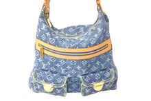 画像をギャラリービューアに読み込む, 極美品 LOUIS VUITTON ルイヴィトン ショルダーバッグ バギーGM モノグラムデニム M95048 ブルー ゴールド金具 中古 58401