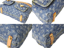 画像をギャラリービューアに読み込む, 極美品 LOUIS VUITTON ルイヴィトン ショルダーバッグ バギーGM モノグラムデニム M95048 ブルー ゴールド金具 中古 58401