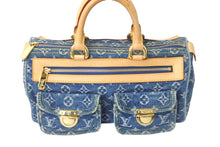 画像をギャラリービューアに読み込む, 極美品 LOUIS VUITTON ルイヴィトン ハンドバッグ ネオスピーディ モノグラムデニム M95019 ゴールド金具 中古 58404