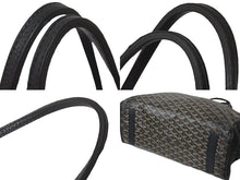 画像をギャラリービューアに読み込む, GOYARD ゴヤール トートバッグ アーディ PM BAE020181 ヘリンボーン柄 ブラック ブラウン シルバー金具 美品 中古 58417