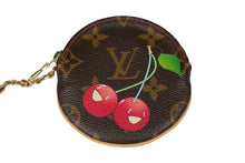 画像をギャラリービューアに読み込む, 極美品 LOUIS VUITTON ルイヴィトン コインケース M95043 ポルトモネ ロン モノグラムチェリー ブラウン ゴールド金具 中古 58421