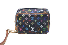 画像をギャラリービューアに読み込む, LOUIS VUITTON ルイヴィトン ポーチ M58034 トゥルース ワピティ モノグラムマルチカラー ブラック ゴールド金具 美品 中古 58422