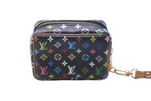画像をギャラリービューアに読み込む, LOUIS VUITTON ルイヴィトン ポーチ M58034 トゥルース ワピティ モノグラムマルチカラー ブラック ゴールド金具 美品 中古 58422