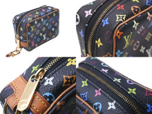 画像をギャラリービューアに読み込む, LOUIS VUITTON ルイヴィトン ポーチ M58034 トゥルース ワピティ モノグラムマルチカラー ブラック ゴールド金具 美品 中古 58422