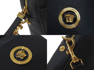 極美品 VERSACE ヴェルサーチ ショルダーバッグ メデューサ ブラック