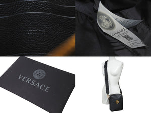 極美品 VERSACE ヴェルサーチ ショルダーバッグ メデューサ ブラック