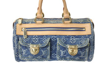 Load image into Gallery viewer, 極美品 LOUIS VUITTON ルイヴィトン ハンドバッグ M95019 ネオスピーディ モノグラムデニム ブルー ゴールド金具 中古 58441