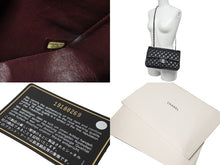 画像をギャラリービューアに読み込む, 極美品 CHANEL マトラッセWフラップチェーンショルダー 19番台 25cm ショルダーバッグ ブラック×シルバー金具 ラムスキン 中古 58447