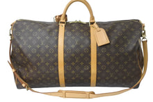 画像をギャラリービューアに読み込む, LOUIS VUITTON ルイヴィトン ボストンバッグ キーポル バンドリエール 60 モノグラム ブラウン M41412 鍵欠品 美品 中古 58448