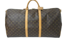 画像をギャラリービューアに読み込む, LOUIS VUITTON ルイヴィトン ボストンバッグ キーポル バンドリエール 60 モノグラム ブラウン M41412 鍵欠品 美品 中古 58448