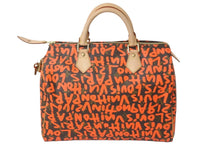 画像をギャラリービューアに読み込む, 新品同様 LOUIS VUITTON ルイヴィトン M93705 スピーディ30 オランジュ モノグラム グラフィティ オレンジ ゴールド金具 中古 58451