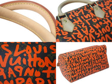 画像をギャラリービューアに読み込む, 新品同様 LOUIS VUITTON ルイヴィトン M93705 スピーディ30 オランジュ モノグラム グラフィティ オレンジ ゴールド金具 中古 58451