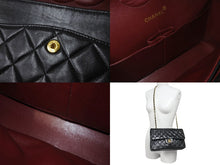 画像をギャラリービューアに読み込む, CHANEL シャネル マトラッセ 25 ショルダーバッグ ダブルフラップ 1番台 ラムスキン ブラック ゴールド 美品 中古 58464